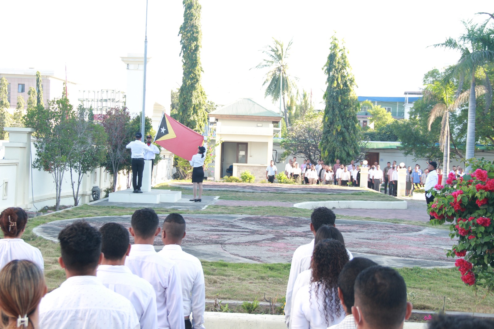 The employees of the National procurement commission participated in the Raising flag